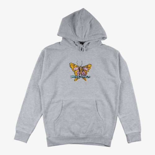 Welcome - Butterfly Embroidered Pullover Hoodie...