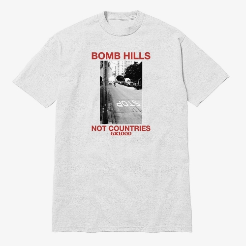 GX1000 – Bomb Hills Not Countries Tee – Ash