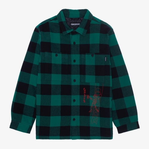 GX1000 – Spray Flannel Shirt – Black/Green
