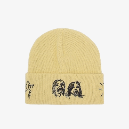 Fucking Awesome - Sketchy Cuff Beanie - Yellow