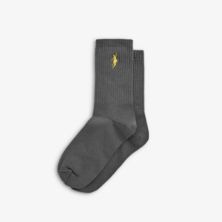 POLAR - No Comply Socks - Graphite/Yellow