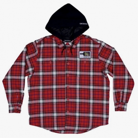 GX1000 - Hooded Shirt Jacket - Red