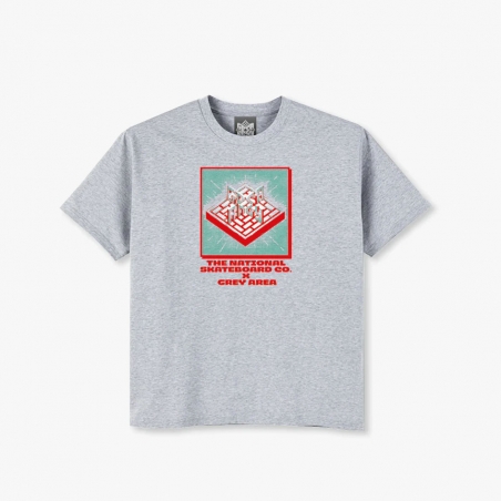 THE NATIONAL SKATE CO - Grey Area Game Tee - Grey