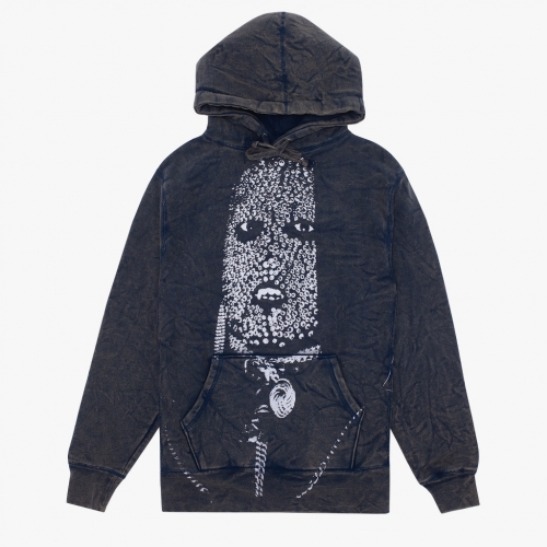 Fucking Awesome - Metal Face Hoodie - Mineral Navy